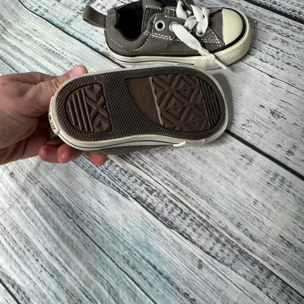 Converse Low Top Classic Grey Toddler Sneakers 5